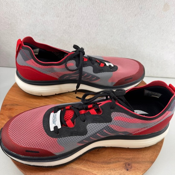 Skechers Workout Walker Arch Fit‎ Running Shoes Comfort Red Black Mens 10.5 - Picture 6 of 10